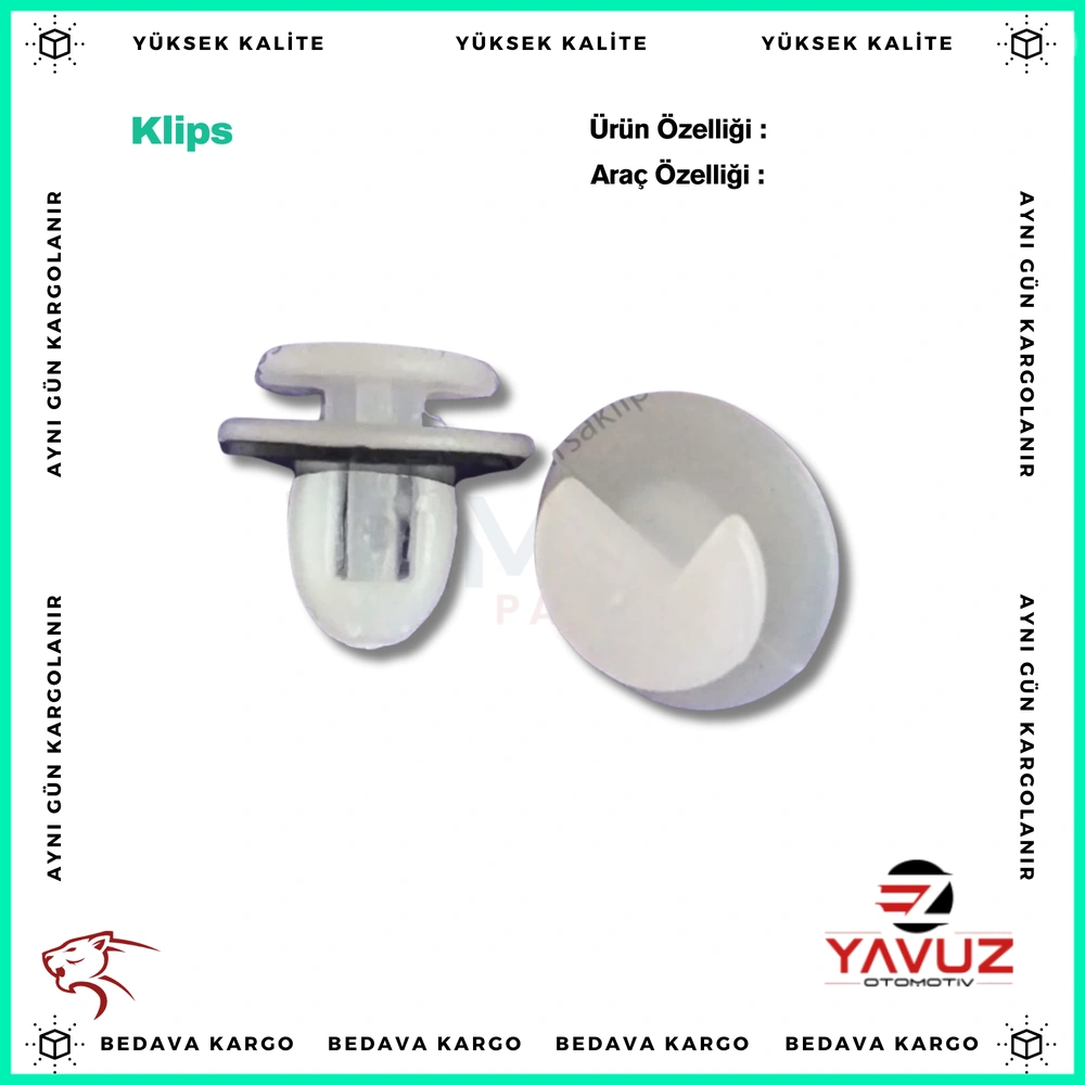 RENAULT R9,FORD CONNECT KAPI DÖŞEME KLİPSİ - 7702256256 - Yedek Parça