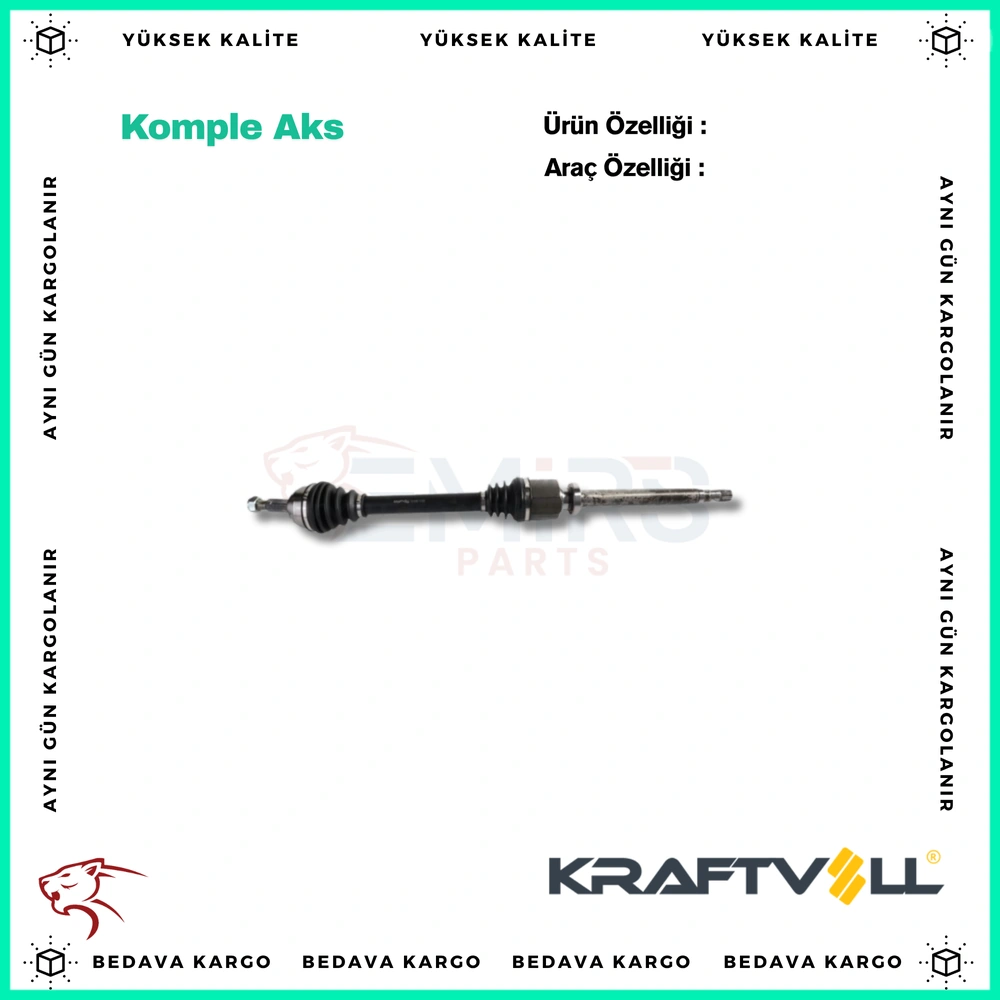 Komple Aks Sag On Renault Scenic 2 1.6i 16v 1.5 DCI 03-09 - 8200376095 - Yedek Parça