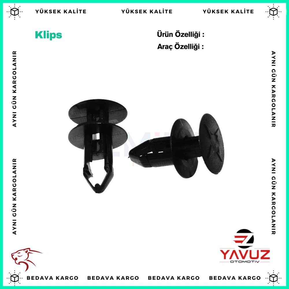 RENAULT YM CLİO,KANGOO,MEGANE TAMPON PANJUR KLİPSİ - 7703072360 - Yedek Parça