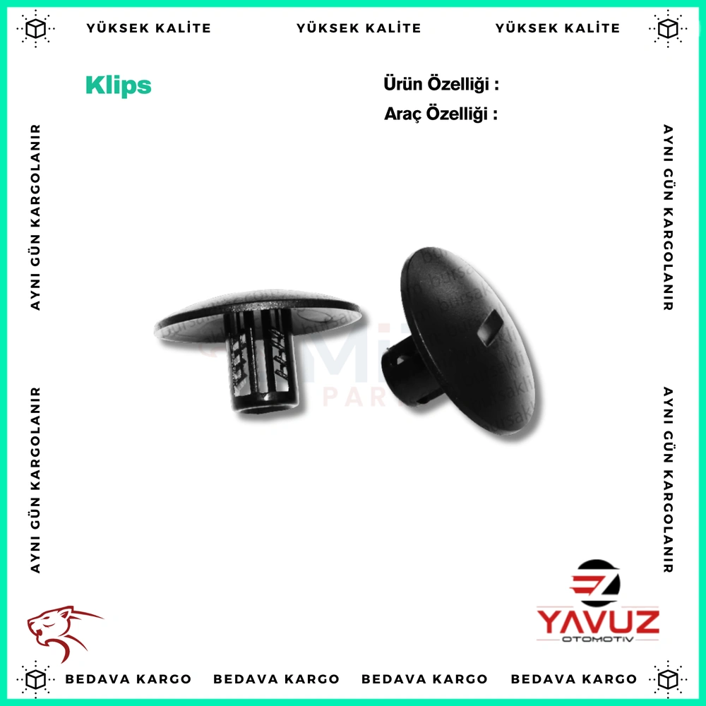 RENAULT,PEUGEOT,CITROEN DAVLUMBAZ,DÖŞEME,İZALATÖR KLİPSİ - 7703081054 - Yedek Parça