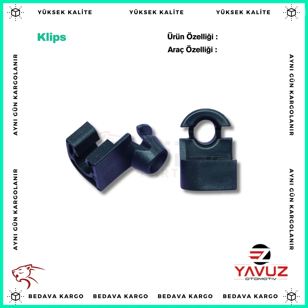 RENAULT,PEUGEOT,CITROEN KAPUT DEMİR KLİPSİ - 6995X2 - Yedek Parça