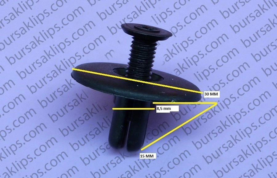SSANGYONG,AUDİ,SEAT,SKODA,MERCEDES GÖVDE VE BAGAJ KLİPSİ (8,5mm) - 7389007000 - Yedek Parça