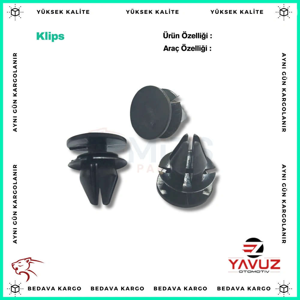 TOFAŞ SLX KAPI DÖŞEME KLİPSİ - 850011177 - Yedek Parça