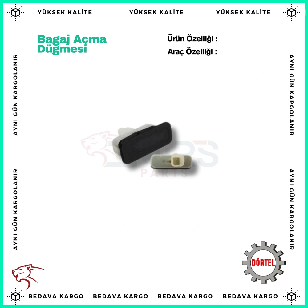 Bagaj Acma Dugmesi Butonu Renault Clio 3 - 8200385515 - Yedek Parça