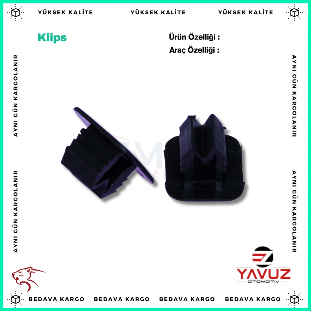 TOFAŞ DOĞAN,KARTAL,ŞAHİN SLX KAPUT İZALATÖR KLİPSİ - 5938093 - Yedek Parça