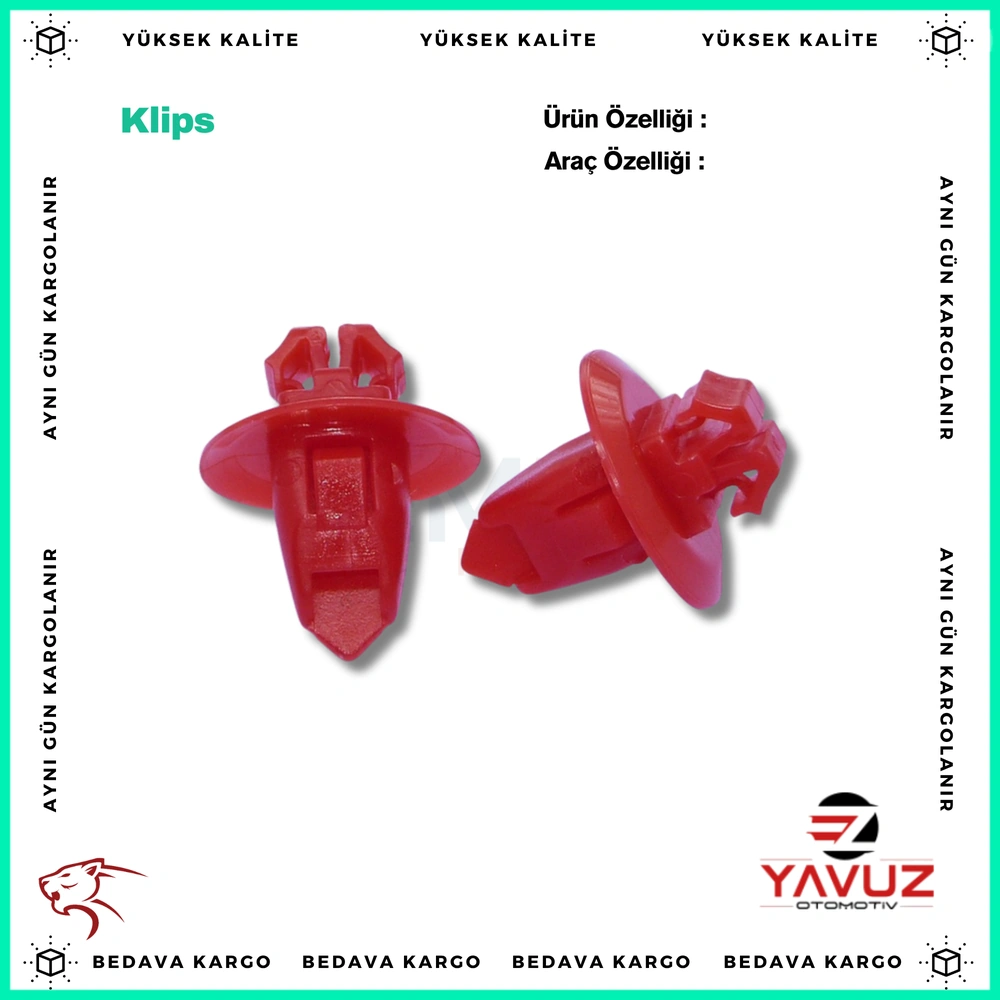 TOYOTA ÇAMURLUK AĞIZ KLİPSİ - 9090467037 - Yedek Parça