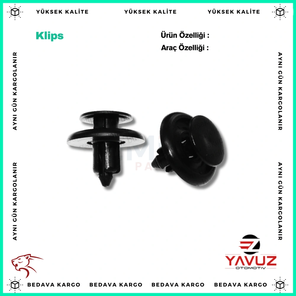 TOYOTA DAVLUMBAZ KLİPSİ - 9046707166 - Yedek Parça