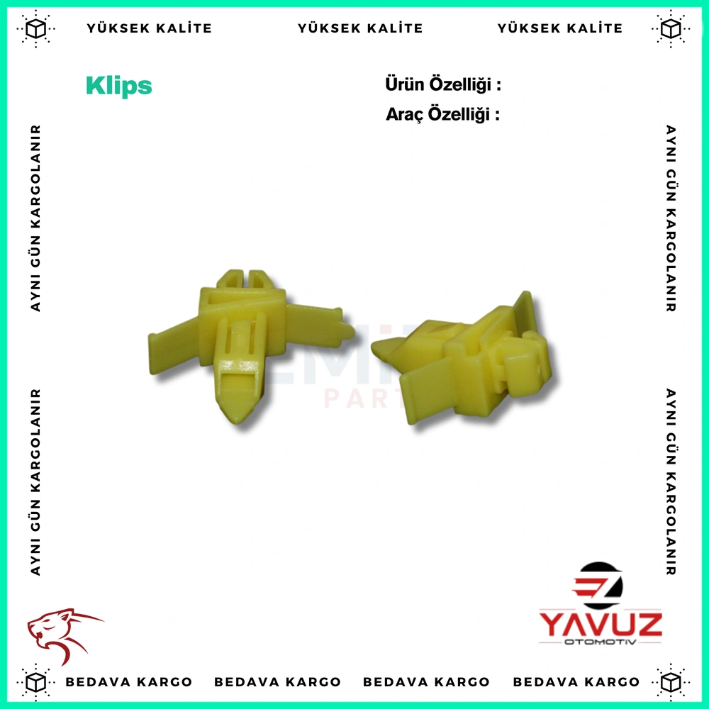 TOYOTA KAPI KAPLAMA KLİPSİ - 7539860021 - Yedek Parça