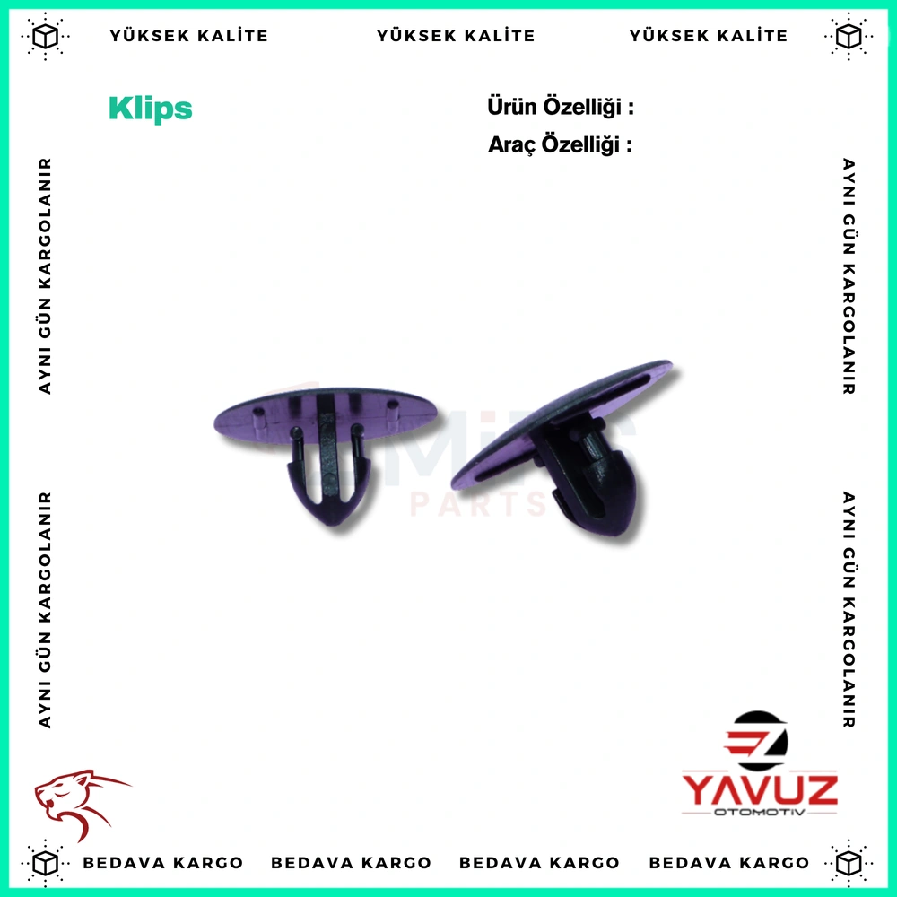TOYOTA KAPUT İZALATÖR KLİPSİ - 9046709050 - Yedek Parça