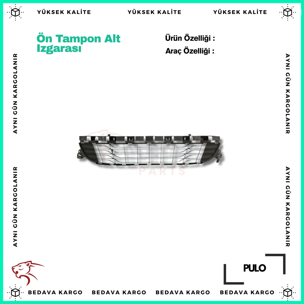 On Tampon Alt Izgarasi Renault Megane 3 - 622540001R - Yedek Parça