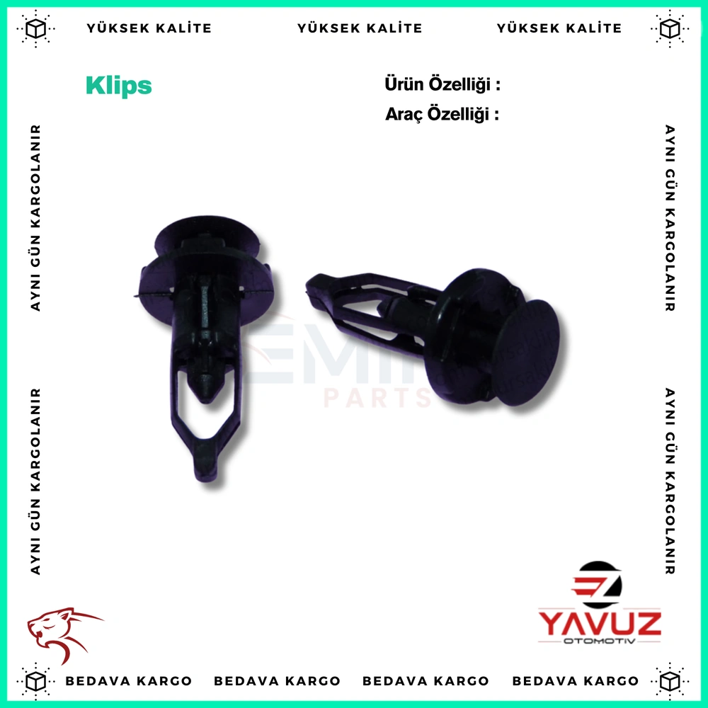 TOYOTA TAMPON KLİPSİ - 5216120010 - Yedek Parça