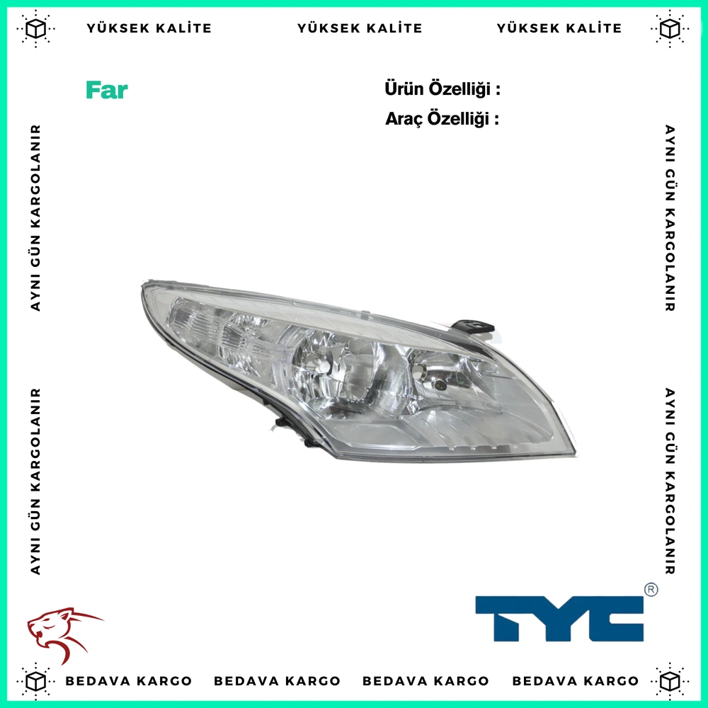 Far Sag Renault Megane - 260108719R - Yedek Parça
