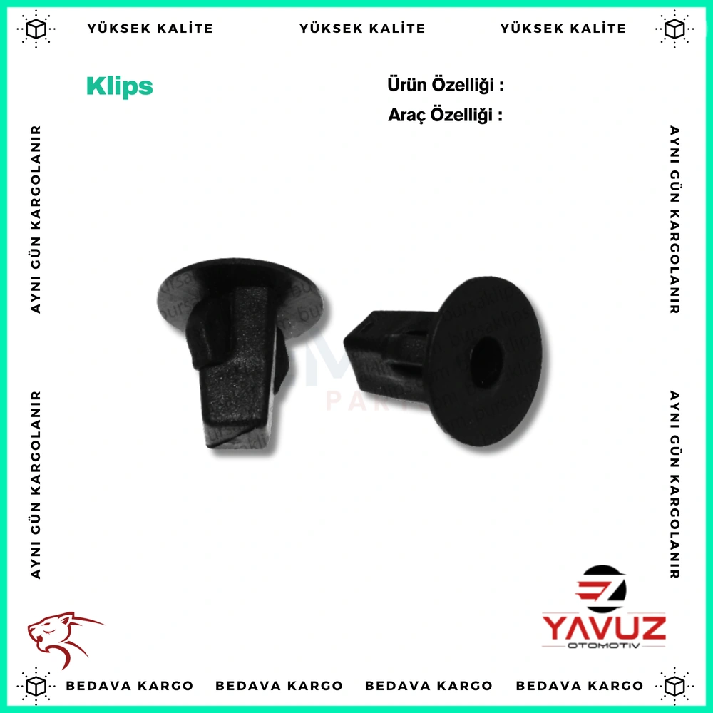 TOYOTA,HONDA ÇAMURLUK KLİPSİ - 9018906013 - Yedek Parça