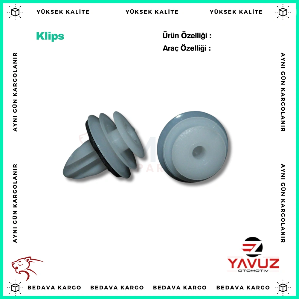 TOYOTA,HONDA,RENAULT,PEUGEOT KAPI DÖŞEME KLİPSİ - 90467A0005 - Yedek Parça