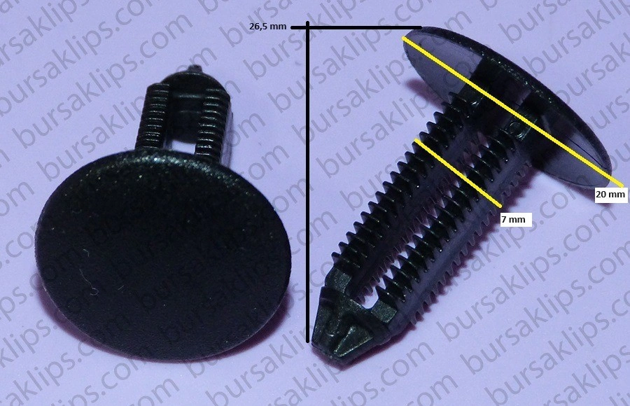 ÜNİVERSAL DÖŞEME KLİPSİ (SİYAH) - W700185S300 - Yedek Parça
