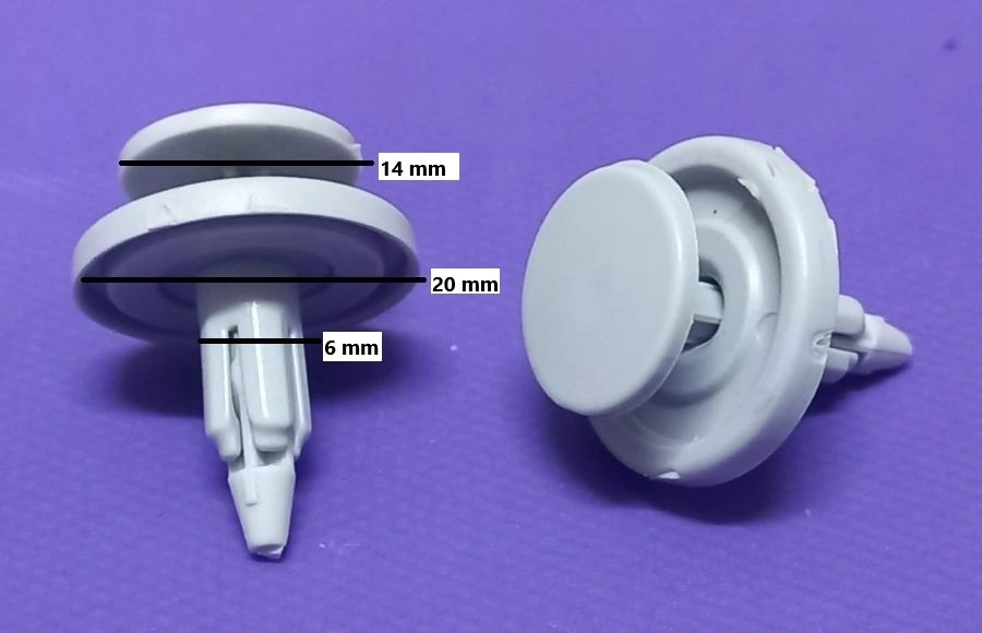 ÜNİVERSAL İÇ KAPLAMA KLİPSİ GRİ (6MM) - Yedek Parça