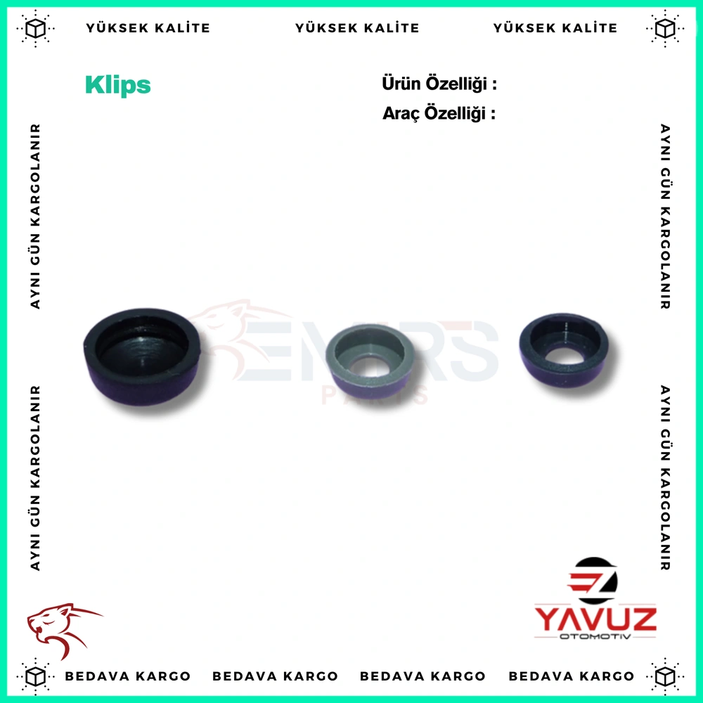 VİDA KAPAĞI(KÜÇÜK)(DIŞ SİYAH 13x10-İÇ SİYAH-GRİ 9,9x7,9 DELİK 4,2 - Yedek Parça