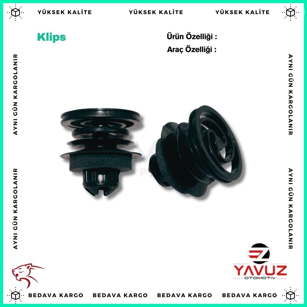 VOLKSWAGEN BORA,GOLF,PASSAT,POLO,LUPO KAPI DÖŞEME KLİPSİ - 3B0868243 - Yedek Parça