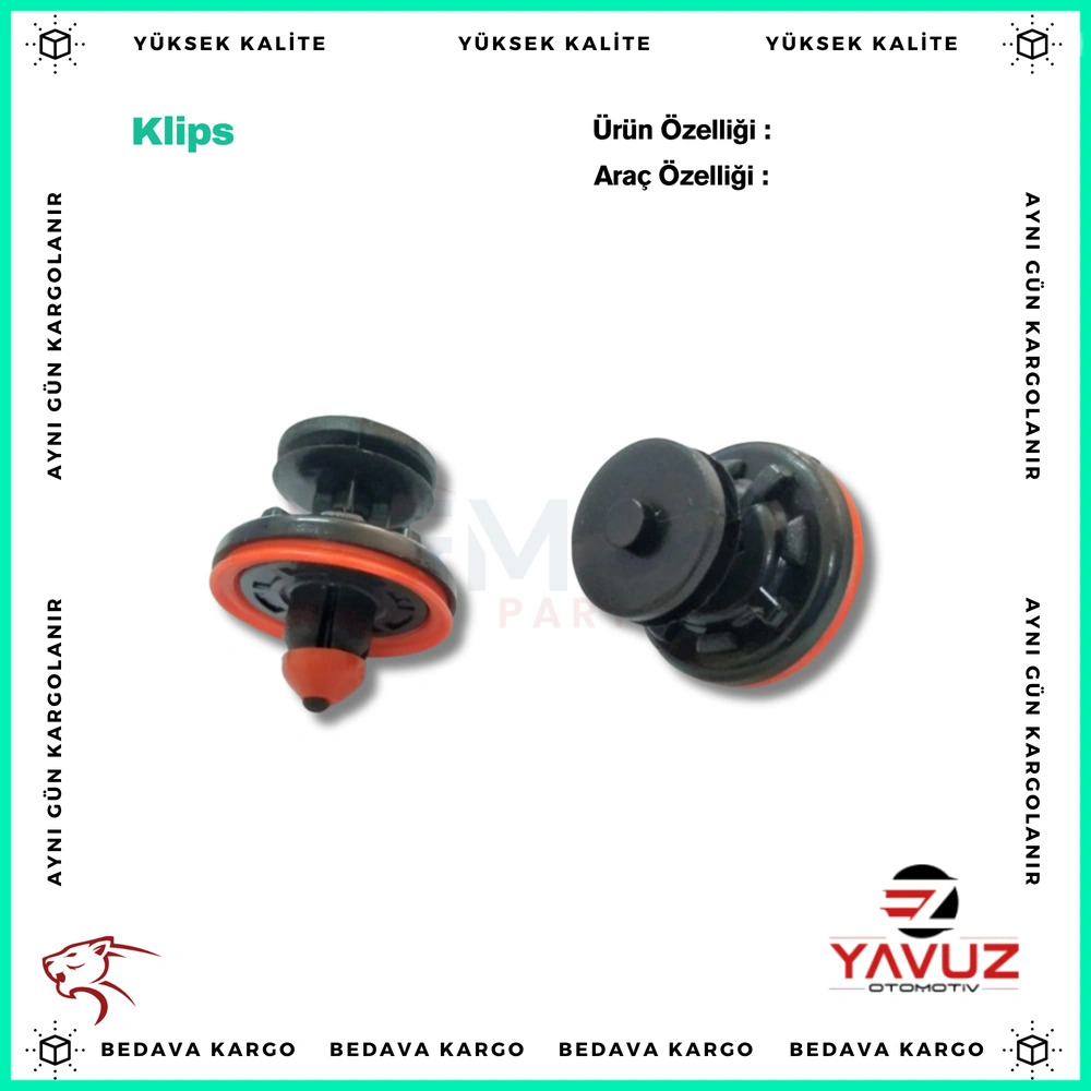 VOLKSWAGEN GOLF 4-5,PASSAT,POLO,TİGUAN,SKODA SÜPER B KAPI DÖŞEME KLİPSİ - 6Q0868243 - Yedek Parça