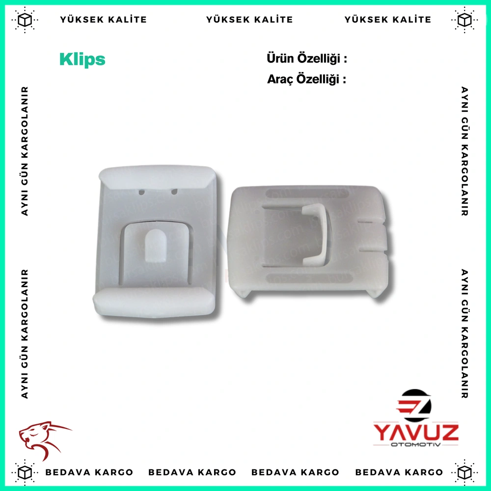 VOLKSWAGEN GOLF,PASSAT,SEAT KOLTUK KIZAK KLİPSİ (SAĞ) - 191881213B - Yedek Parça