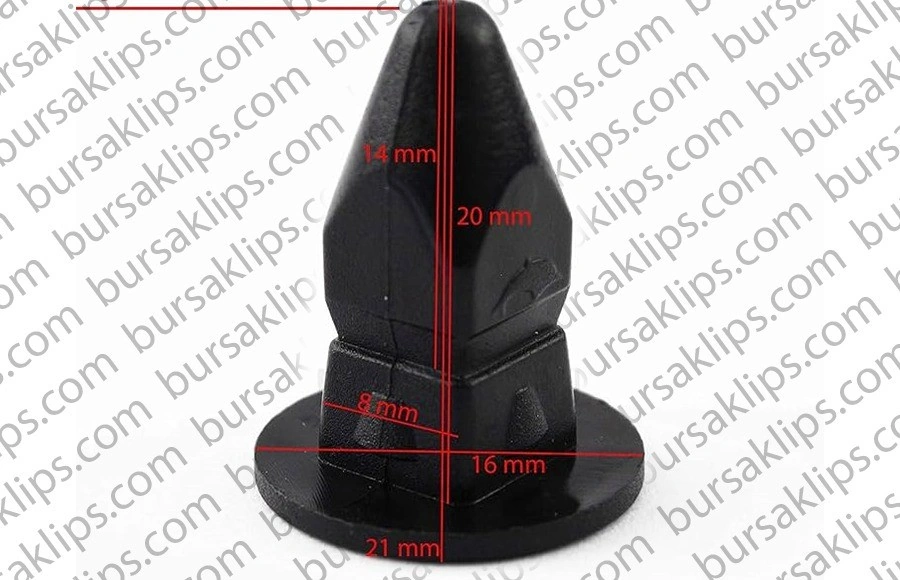 VOLKSWAGEN PLAKA VİDA KLİPSİ (21x8x16mm) - Yedek Parça