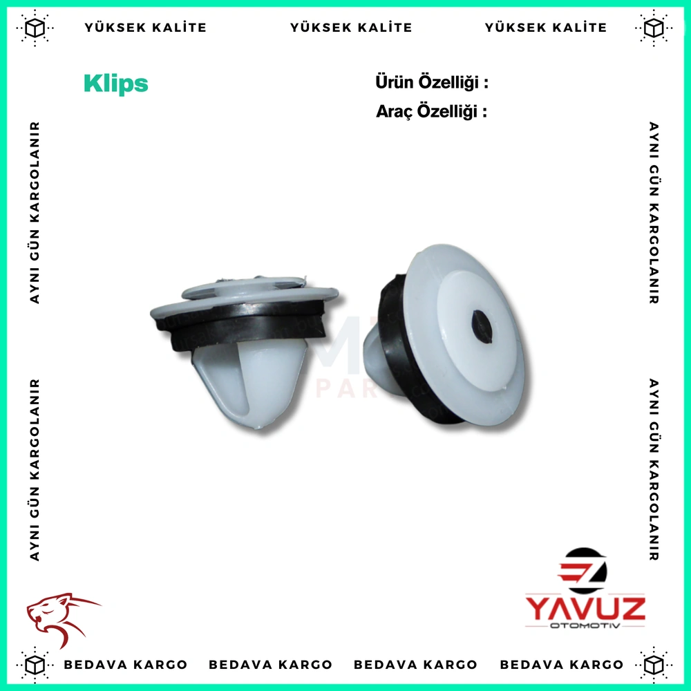 VOLKSWAGEN TRANSPORTER-AUDİ-SEAT-SKODA SÜRGÜLÜ KAPI KAPAĞI KLİPSİ - 7H0843514 - Yedek Parça
