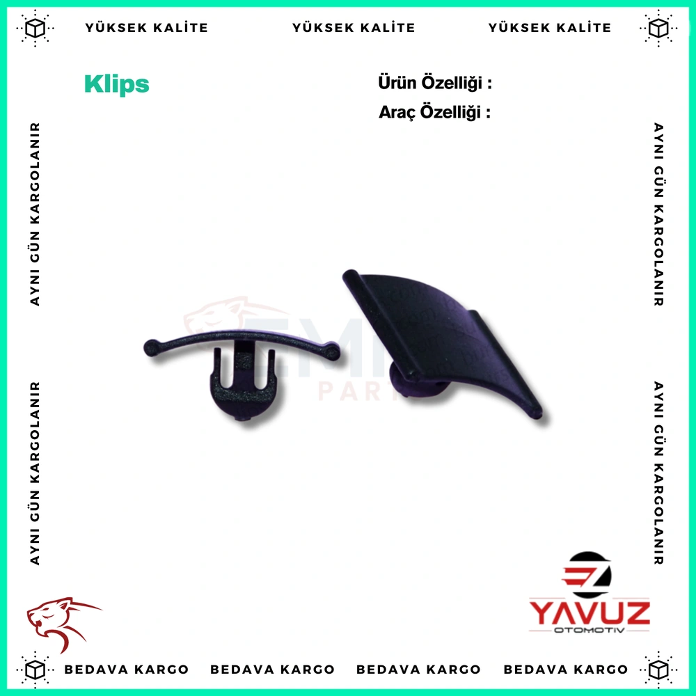 VOLKSWAGEN,OPEL KAPUT İZALATÖR KLİPSİ - 90355604 - Yedek Parça