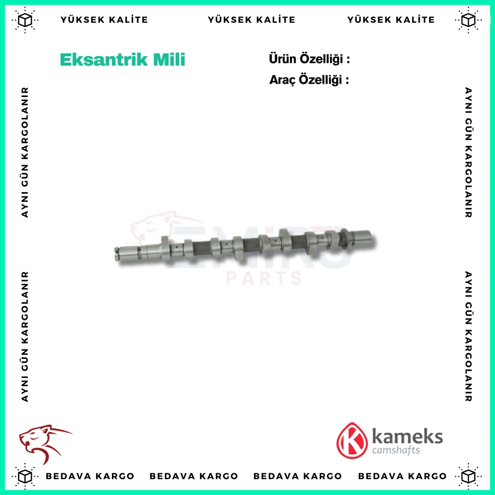 Eksantrik Mili K9k Renault Clio Kangoo Megane 2 Dacia Logan 1.5 - 8200255678 - Yedek Parça