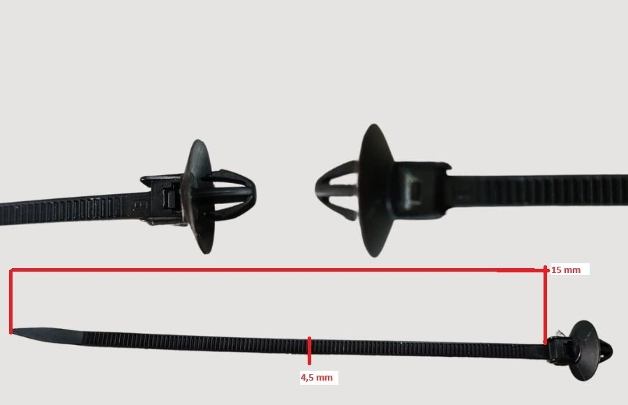 ÜNİVERSAL CIRT KELEPÇE KLİPSLİ SİYAH (4.5x15cm ) - Yedek Parça