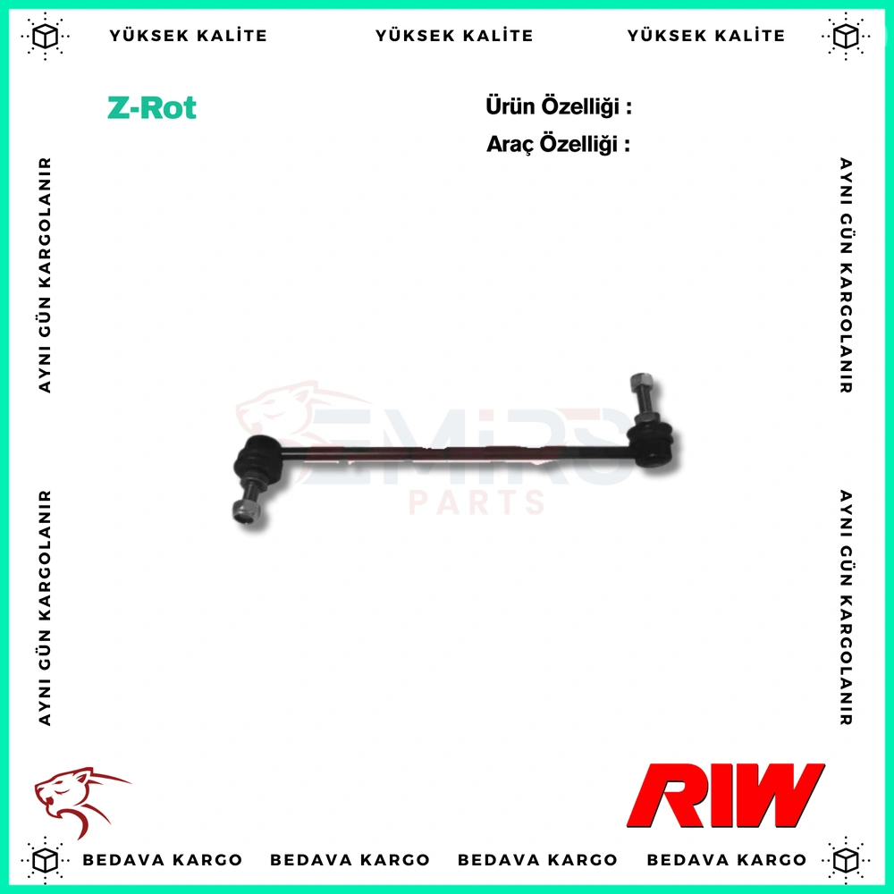 Z-Rot On Sol Renault Koleos Ii 16> Nissan Qashqai (J10-J11) X-Trail (T31-T32) (M12x1.25 300mm) 1.6 DCi-2.0 - 546681AA0A - Yedek Parça