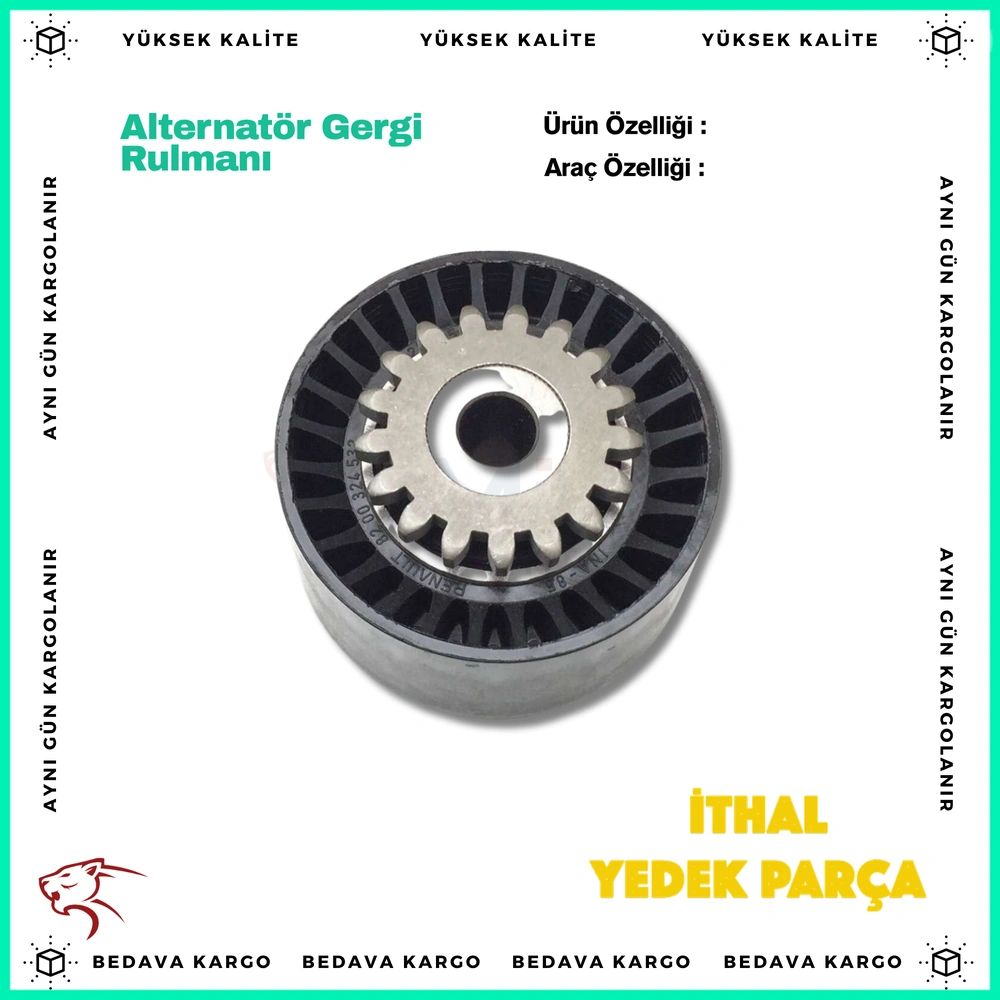 Alternator Gergi Rulmani Renault Clio 3 Twingo 2 1.2 16v D4f 06- - 8200769155 - Yedek Parça