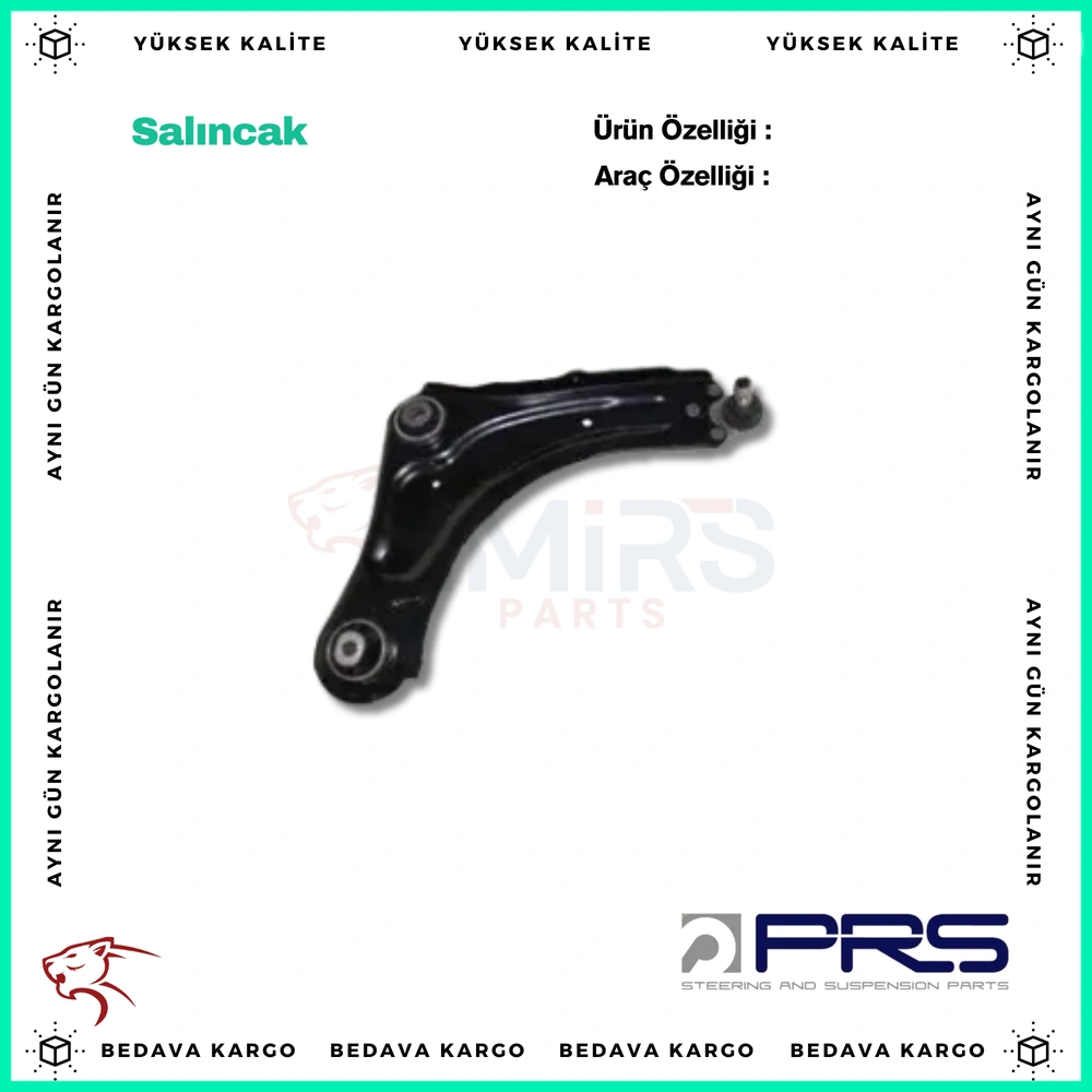 Salincak On Sag Alt Renault Fluence 10- Megane 3 09-15 Scenic 3 09- - 545009207R - Yedek Parça