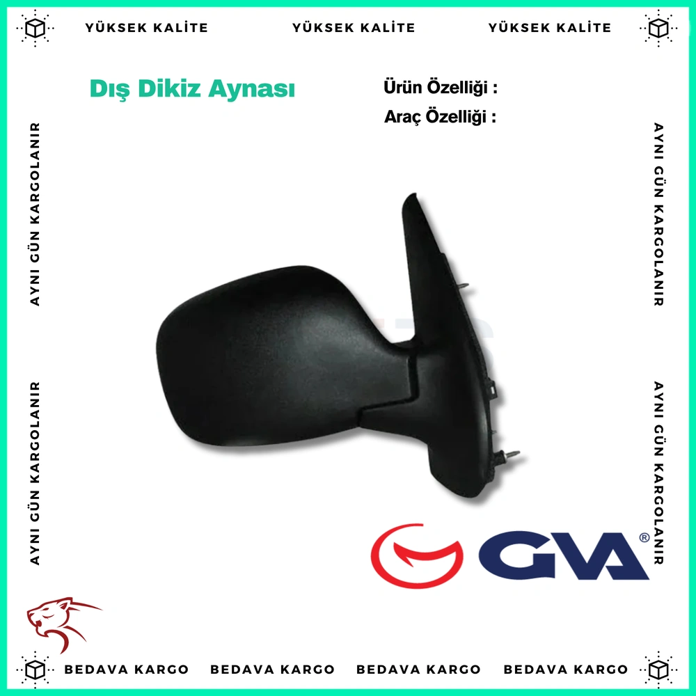 Dis Dikiz Aynasi Sag Renault Kangoo 01- - 7700354639 - Yedek Parça