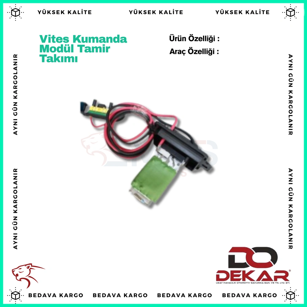 Vites Kumanda Modul Tamir Takimi Sportu Renault Megane 4 Talisman Kadjar - 328909240R - Yedek Parça