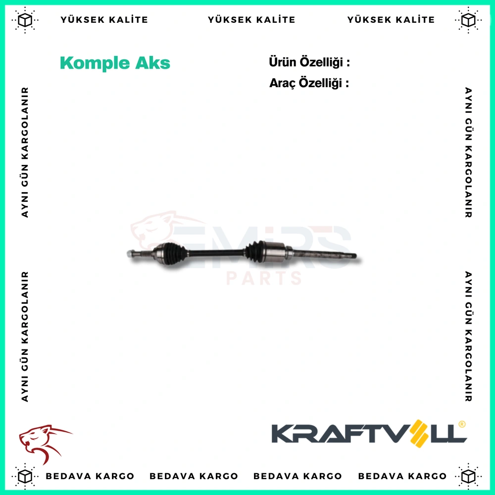 Komple Aks Sag On Nissan Qashqai 07-13 - 39100JD52B - Yedek Parça