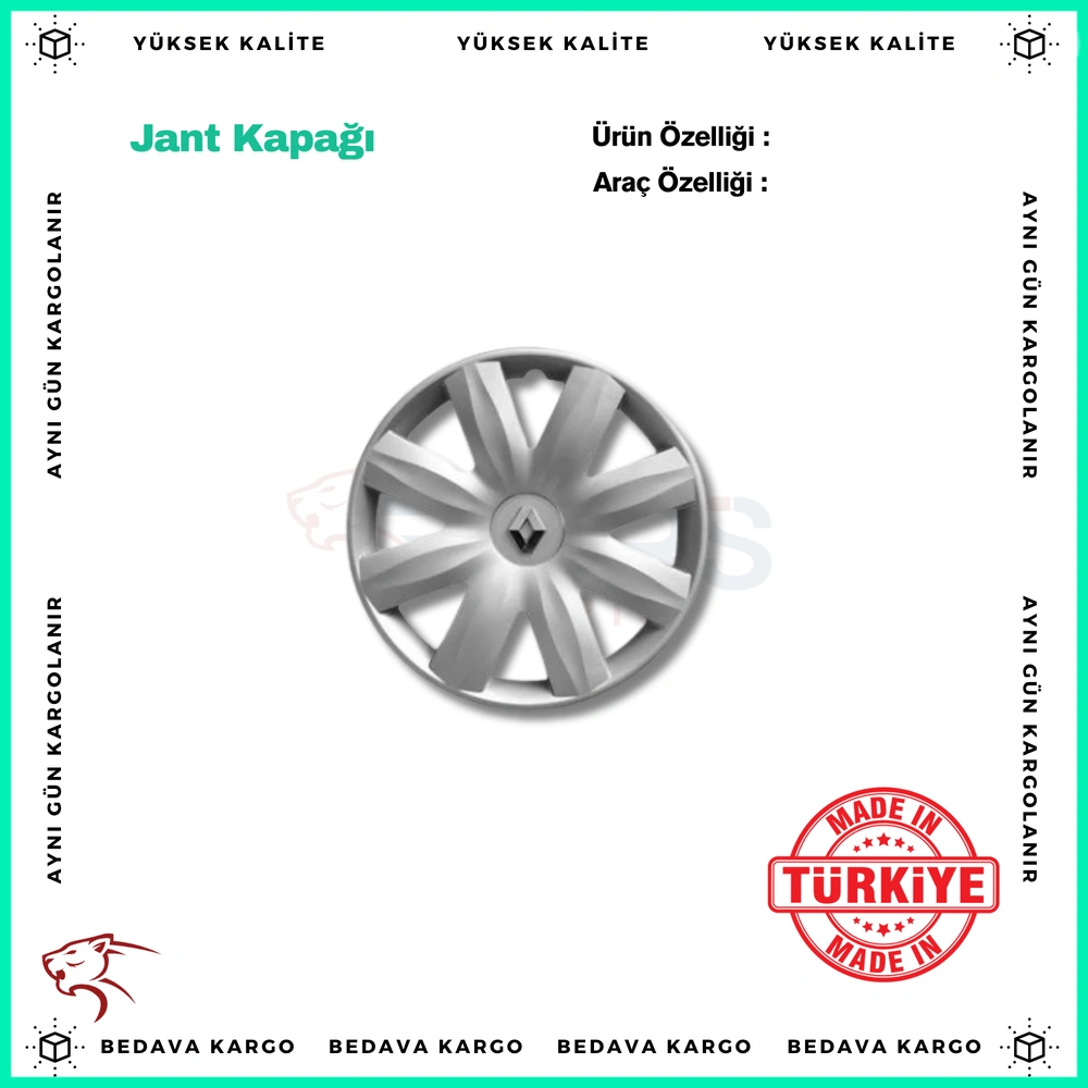 Jant Kapagi 14 Jant Renault Clio - 8200048121 - Yedek Parça