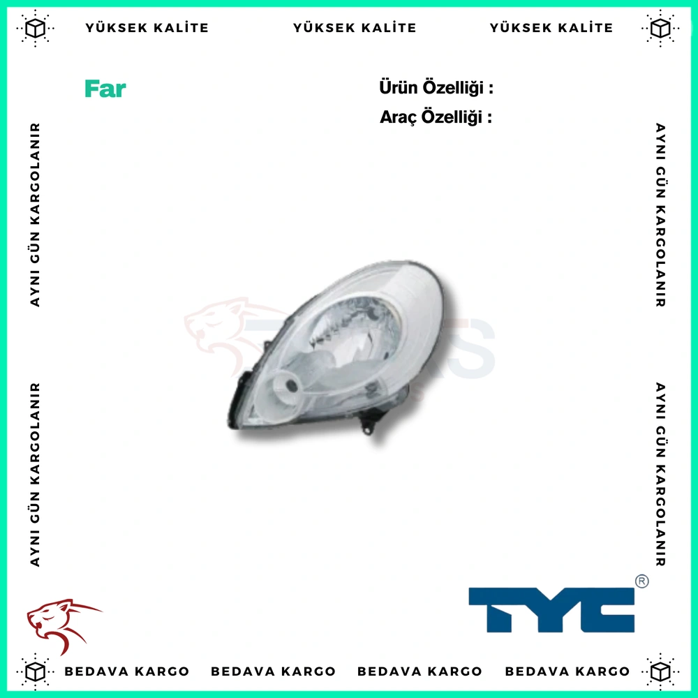 Far Sol Renault Kangoo 2 08- - 7701068181 - Yedek Parça