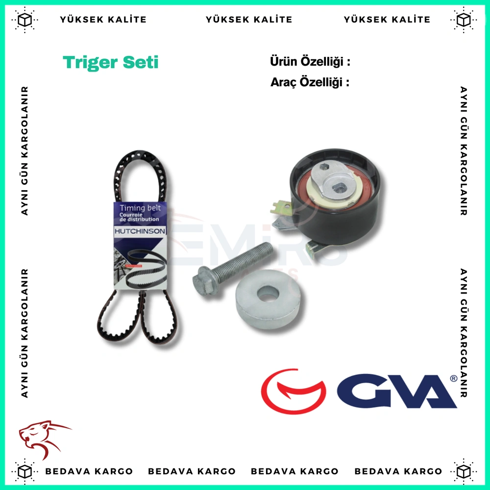 Triger Seti Renault Clio 4 Kangoo 1.5 DCI 13- Dacia Dokker 1.5 DCI Logan 2 1.5 DCI 12- Euro - 130C11508R - Yedek Parça