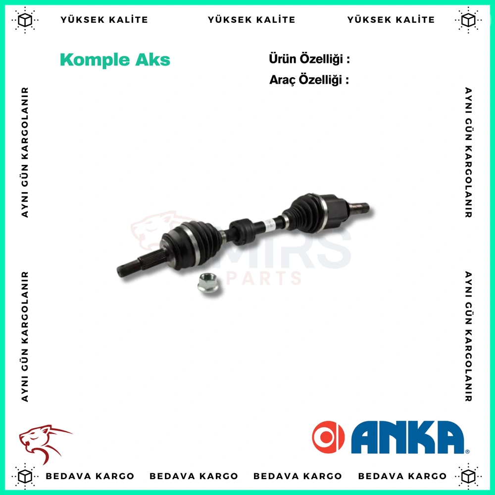 Komple Aks Sol On Renault Kadjar 1.2 TCE - 391015656R - Yedek Parça