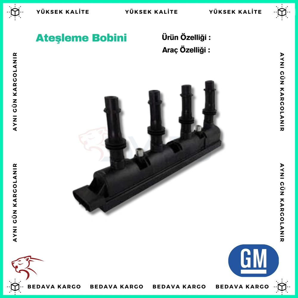 Atesleme Bobini Opel Astra J-Adam-Corsa D-Insignia-Meriva B-Zafira Tourer C-Aveo-Cruze-Trax-Volt 1.2-1.4 - 25198623 - Yedek Parça