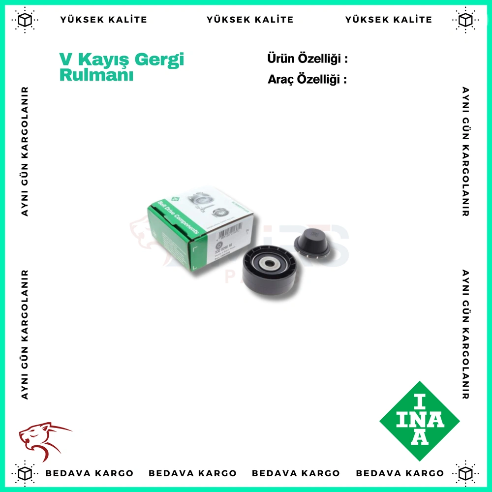 V Kayisi Gergi Rulmani Plastik Renault Clio 2 1.2 16v 98- Kangoo 1.2 16v 97- Symbol 2 1.2 16v 08- Dacia Logan 1 2 1.2 16v 06- Sandero 1.2 16v 08- - 119239050R - Yedek Parça