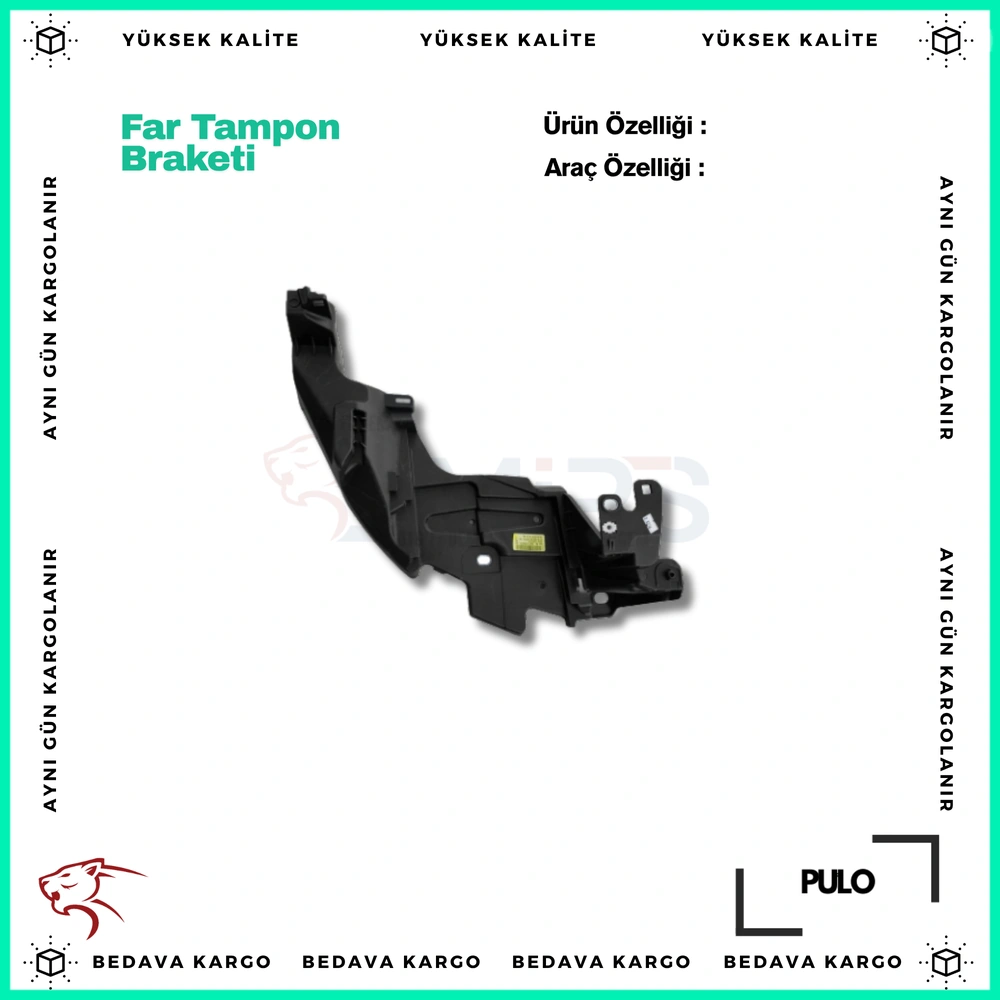 Far Tampon Braketi On Sol Renault Megane - 622230005R - Yedek Parça
