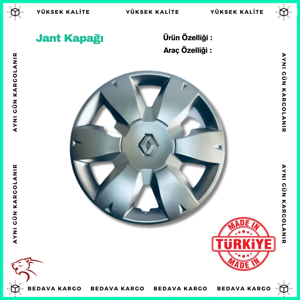 Jant Kapagi 15 Jant Renault Megane - 8200447464 - Yedek Parça