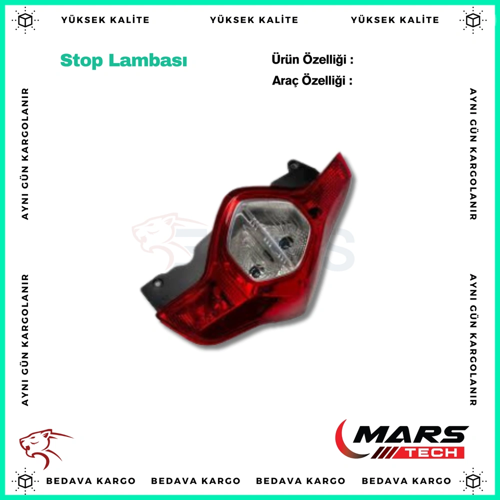 Stop Lambasi Sag Dacia Lodgy 12- - 265502184R - Yedek Parça