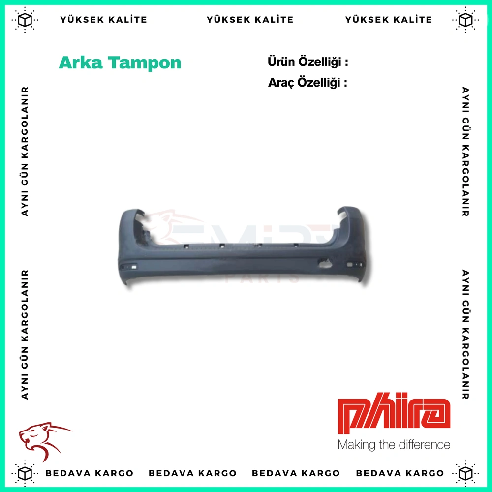 Dacia Logan Mcv Arka Tampon 07- - 8200832177 - Yedek Parça