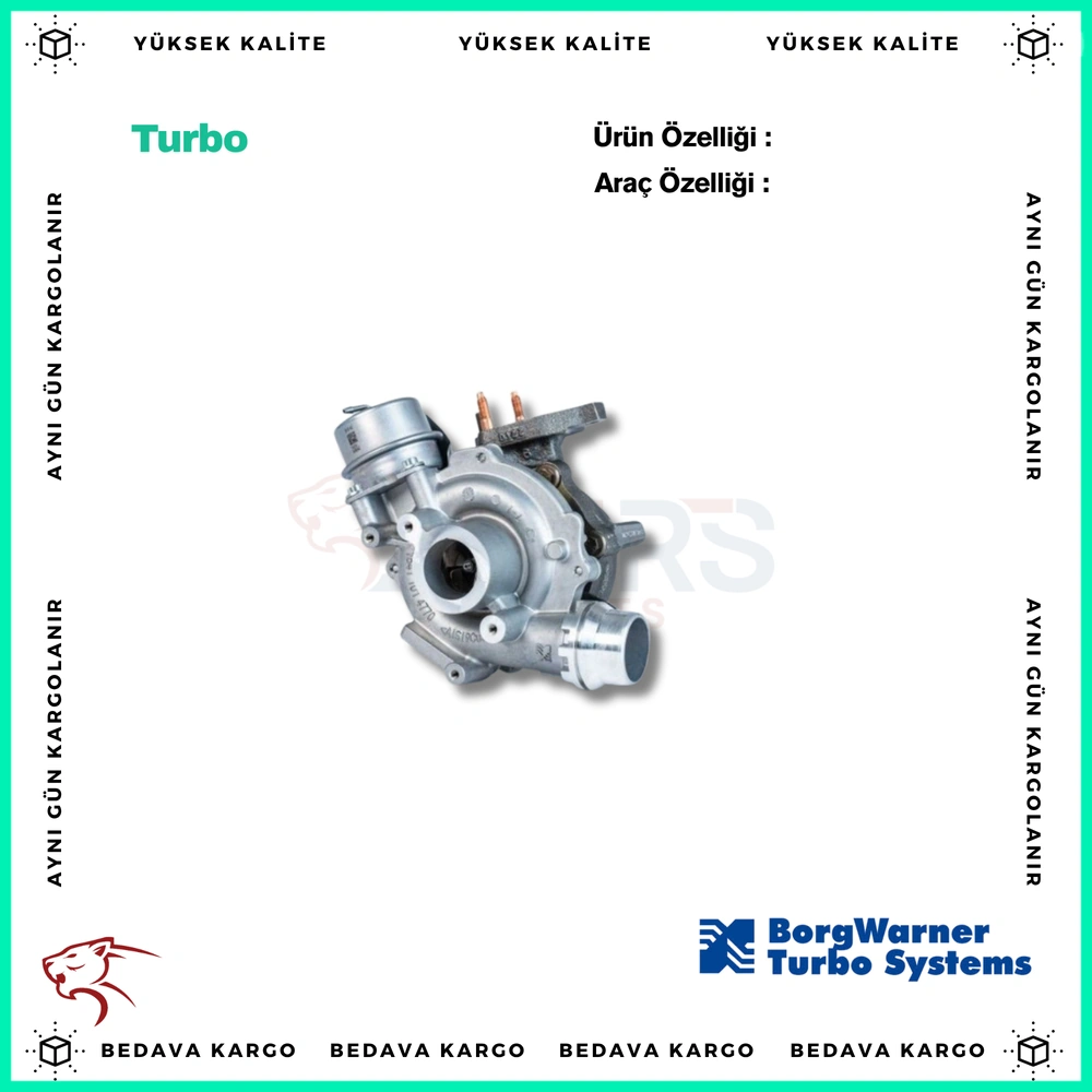 Turbo Renault Megane 4 Kadjar Talisman 1.5 DCI 110 Bg - 144116763R - Yedek Parça