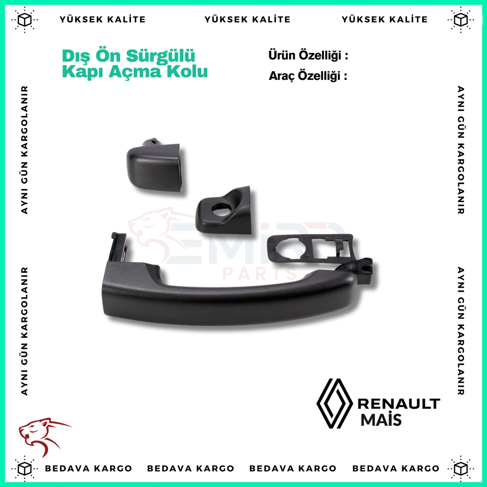 Dis On Surgulu Kapi Acma Kolu Renault Trafic 3 - 806079436R - Yedek Parça
