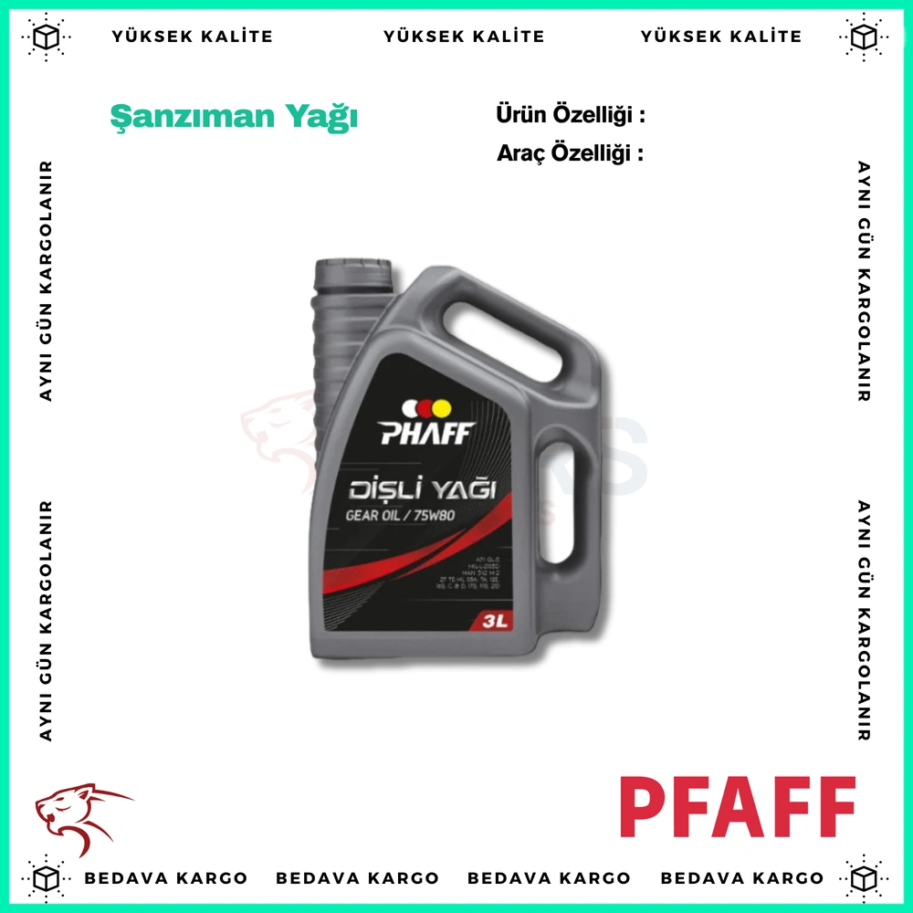 Sanziman Yagi 75w80 3lt - Yedek Parça