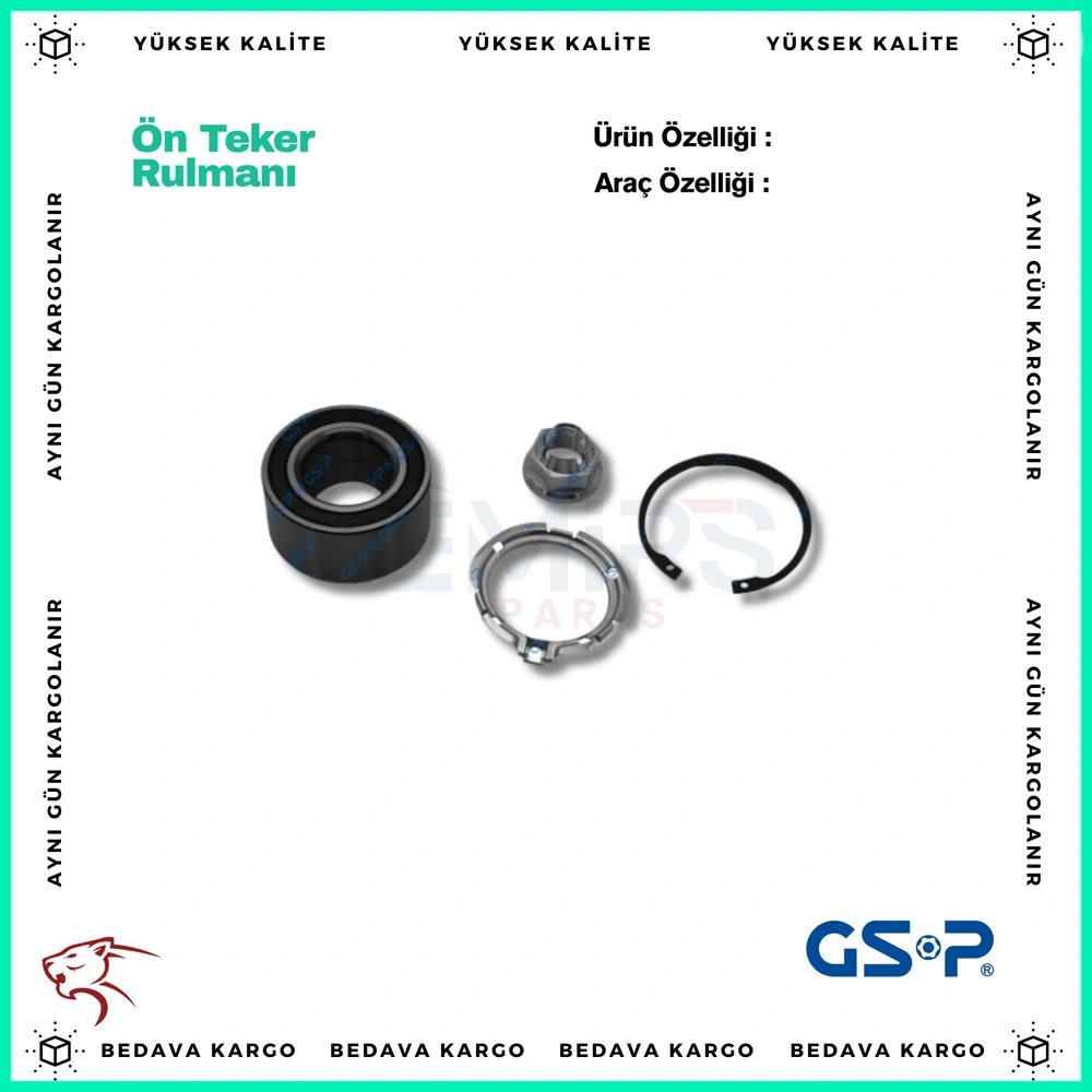 On Teker Rulmani Renault Megane 2 Clio 3 4 Symbol Captur Kangoo Modus 3 Dacia Logan Sandero Absli - 7701207677 - Yedek Parça