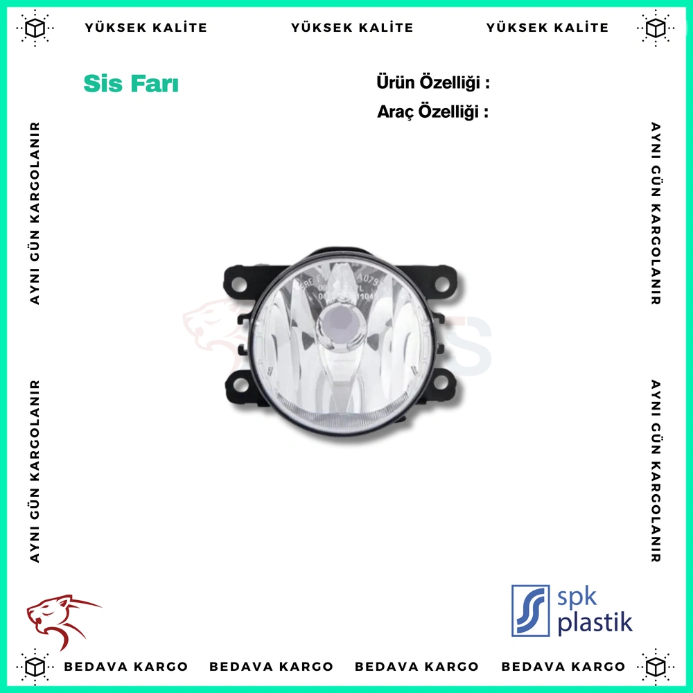 Sis Fari Renault Fluence Megane 2 3 Kangoo 07- Master Dacia Logan 06- - 261500097R - Yedek Parça